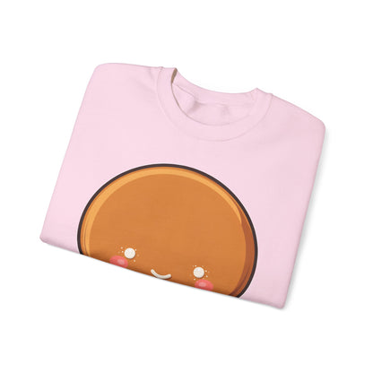 Gingerbread Man Sweatshirt, Cute Kawaii Christmas Crewneck