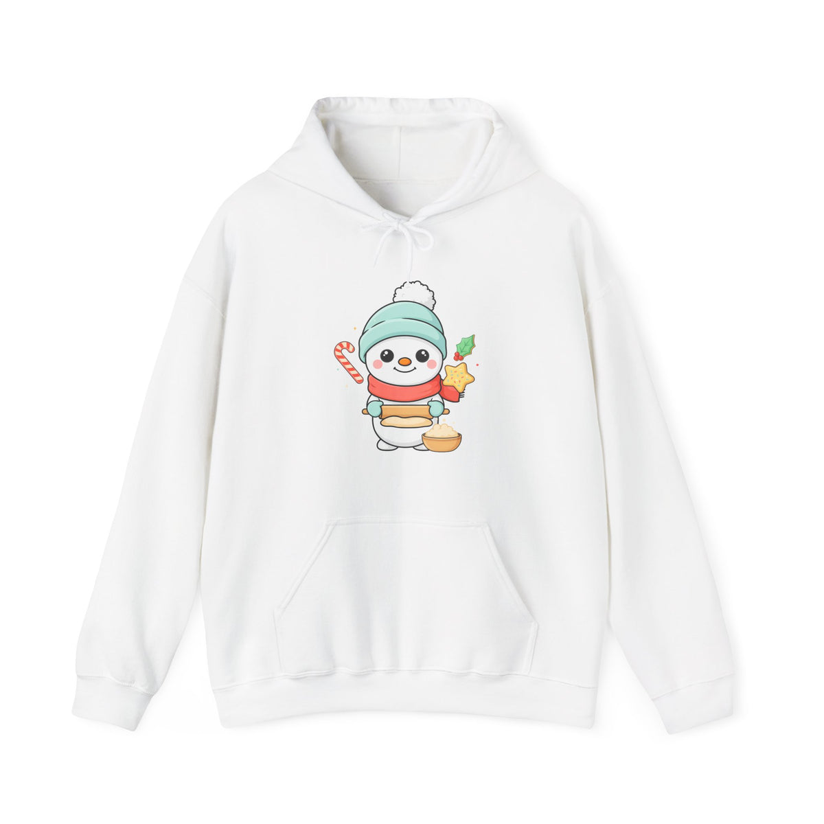 Christmas Snowman Hoodie for Cozy Cookie-Baking Cheer
