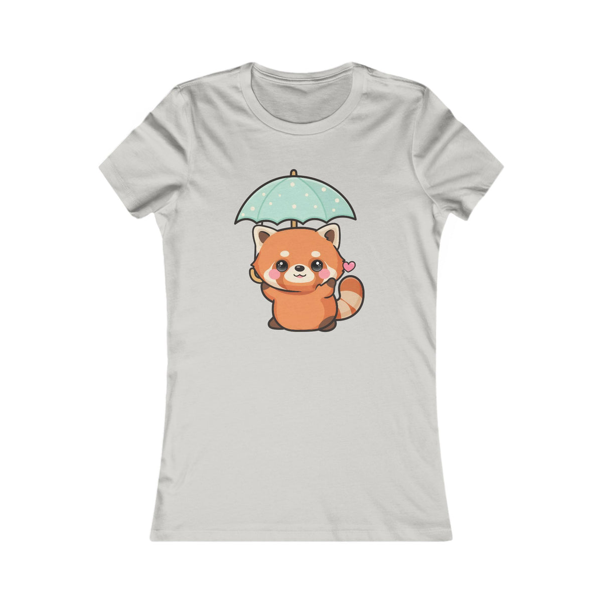 Kawaii Red Panda Women's Tee – Sweet Rainy Day Charm