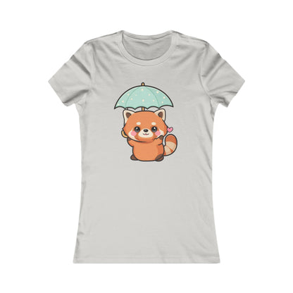 Kawaii Red Panda Women's Tee – Sweet Rainy Day Charm
