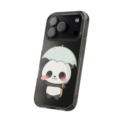 Kawaii Panda Clear Impact-Resistant Phone Case