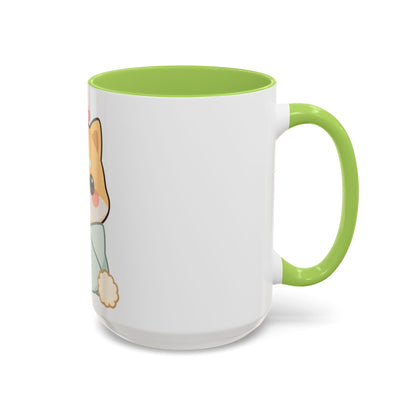 Kawaii Shiba Inu Accent Coffee Mug for Cozy Moments