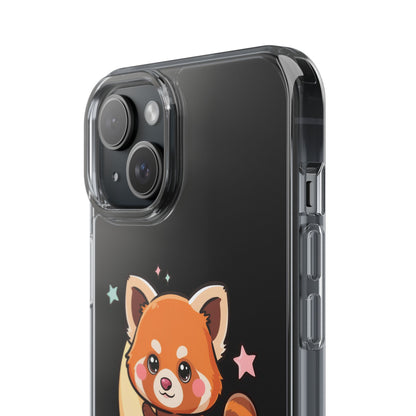 Red Panda Phone Case, Kawaii Moon Companion