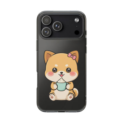 Kawaii Shiba Inu Phone Case with Latte