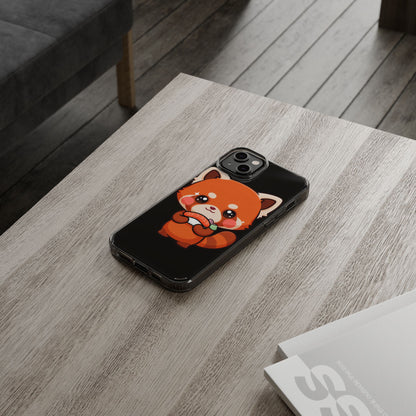 Red Panda Sushi Phone Case, Cute Kawaii Clear Case