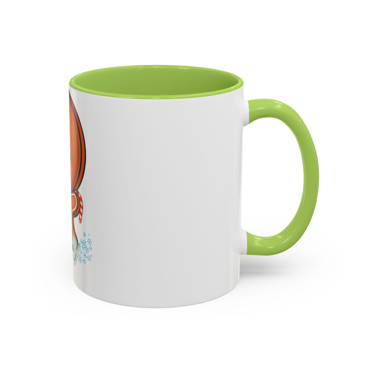 Gingerbread Man Ice Skating Accent Coffee Mug