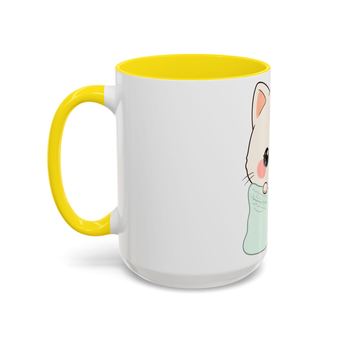 Cozy Cat Accent Mug for Kawaii Cat Lovers