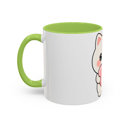 Kawaii Cat Heart Accent Coffee Mug for Sweet Morning Sips