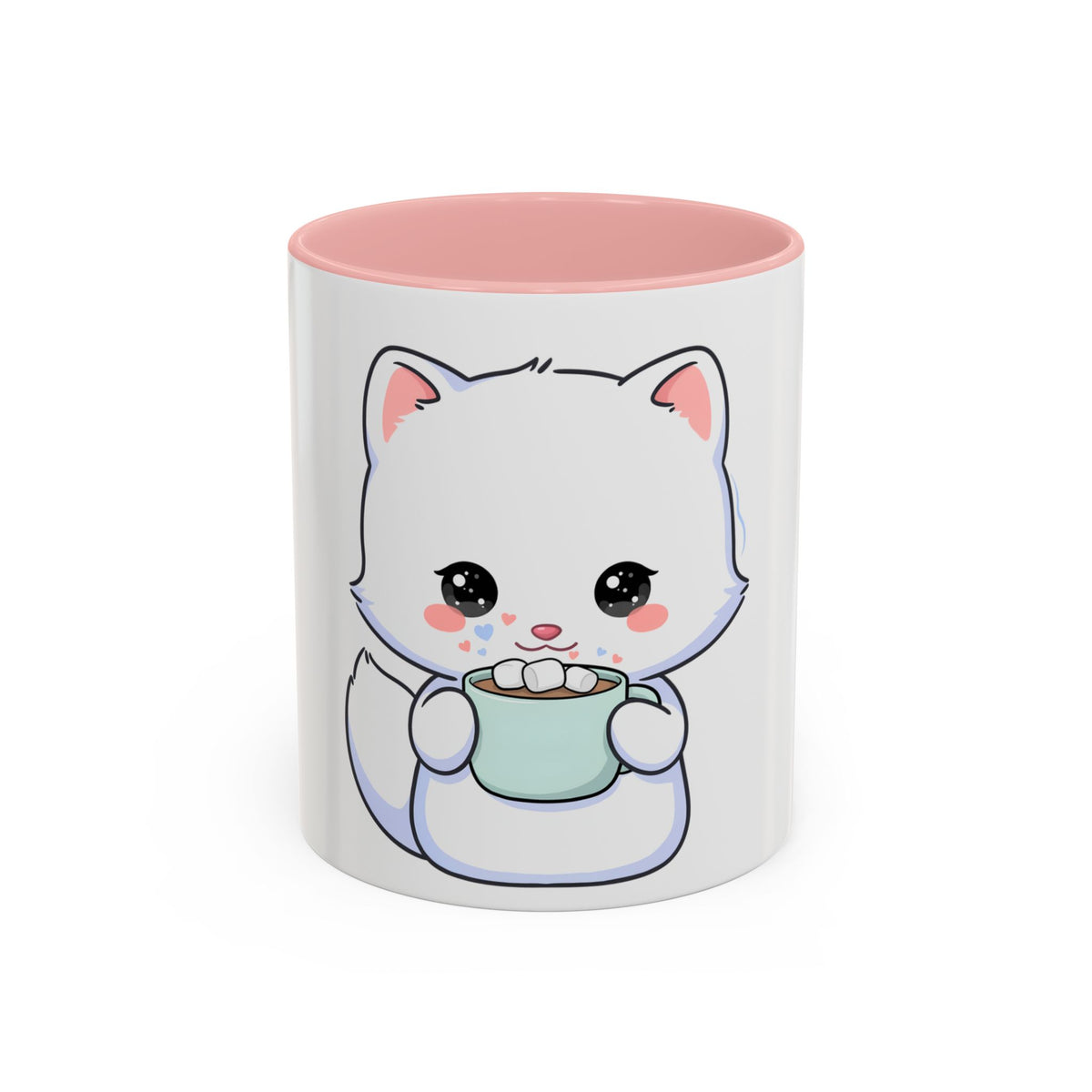 Kawaii Arctic Fox Mug – Cute Cocoa Lover Accent Coffee Mug