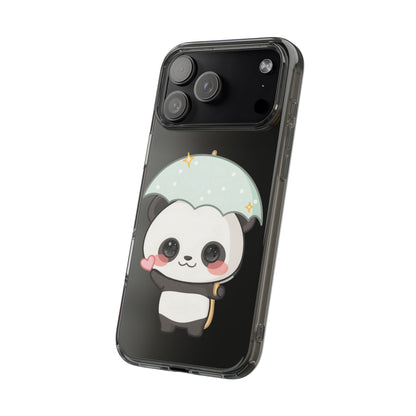 Kawaii Panda Clear Impact-Resistant Phone Case