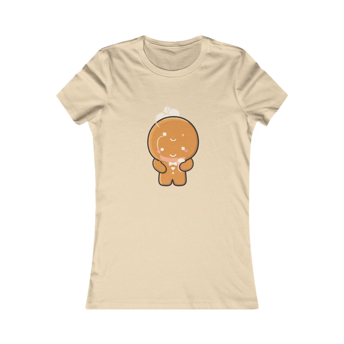 Kawaii Gingerbread Man T-Shirt for Cozy Cocoa Breaks