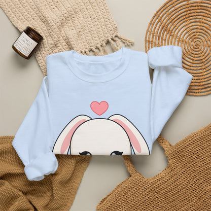 Kawaii Bunny Sweatshirt, Cozy Chibi Rabbit Crewneck