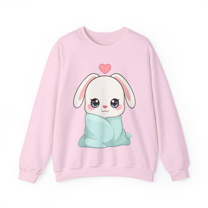 Kawaii Bunny Sweatshirt, Cozy Chibi Rabbit Crewneck