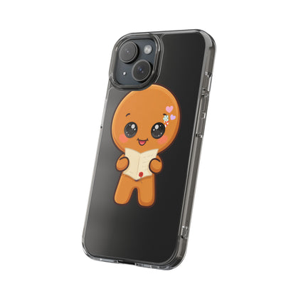 Gingerbread Man Phone Case, Cute Christmas Letter Reader