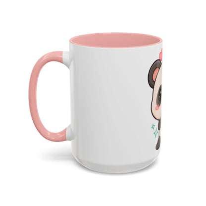 Kawaii Panda Coffee Mug, Cute Sushi Lover Accent Mug
