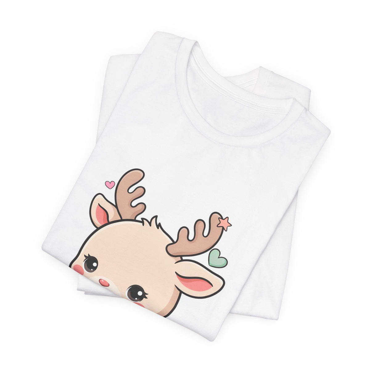 Kawaii Reindeer T-Shirt for Cozy Christmas Fans