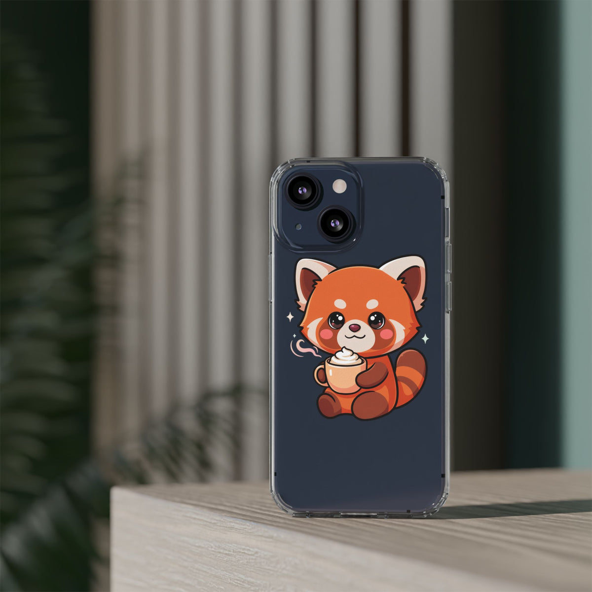 Kawaii Red Panda Phone Case with Latte
