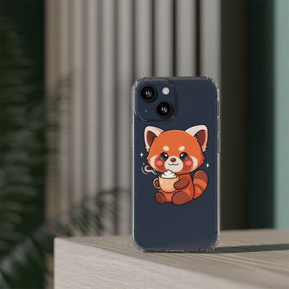 Kawaii Red Panda Phone Case with Latte