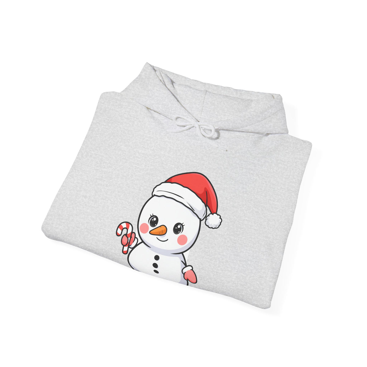Cute Snowman Christmas Hoodie, Kawaii Holiday Sweatshirt