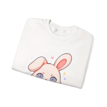 Kawaii Bunny Bubble Tea Sweatshirt, Cute Chibi Crewneck