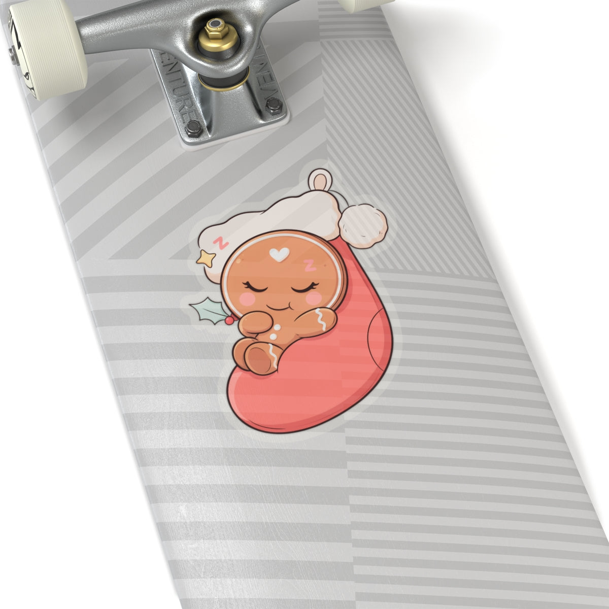 Sleeping Gingerbread Man Christmas Sticker