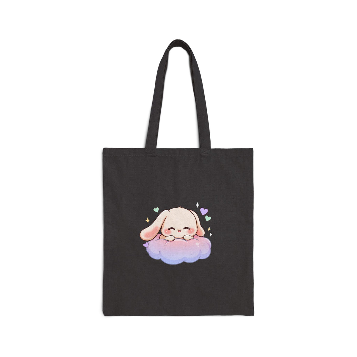 Kawaii Bunny Cotton Canvas Tote Bag for Dreamy Days