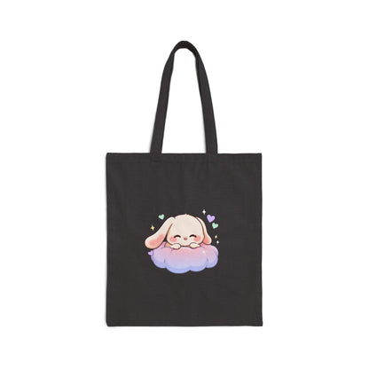 Kawaii Bunny Cotton Canvas Tote Bag for Dreamy Days