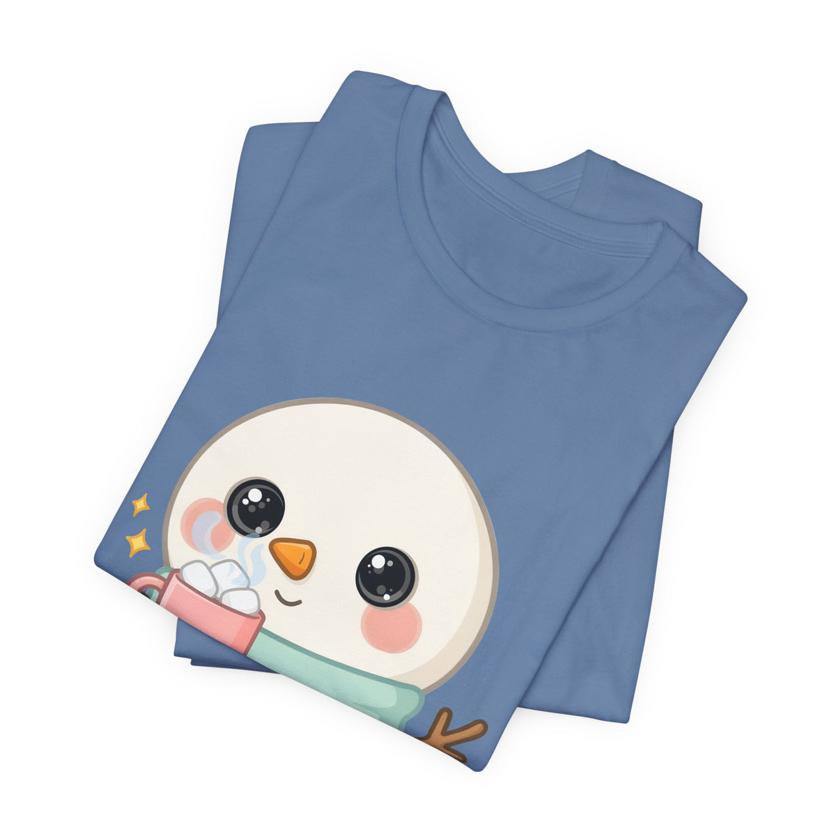 Kawaii Snowman T-Shirt for Cozy Cocoa Breaks