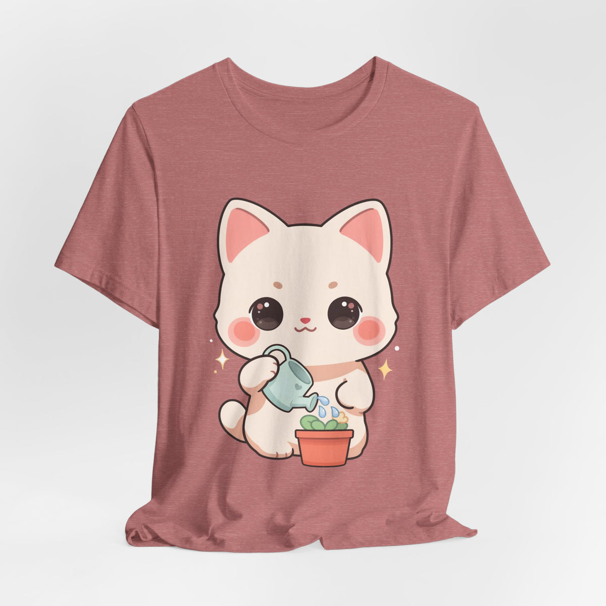 Kawaii Cat Gardening T-Shirt for Plant Lovers