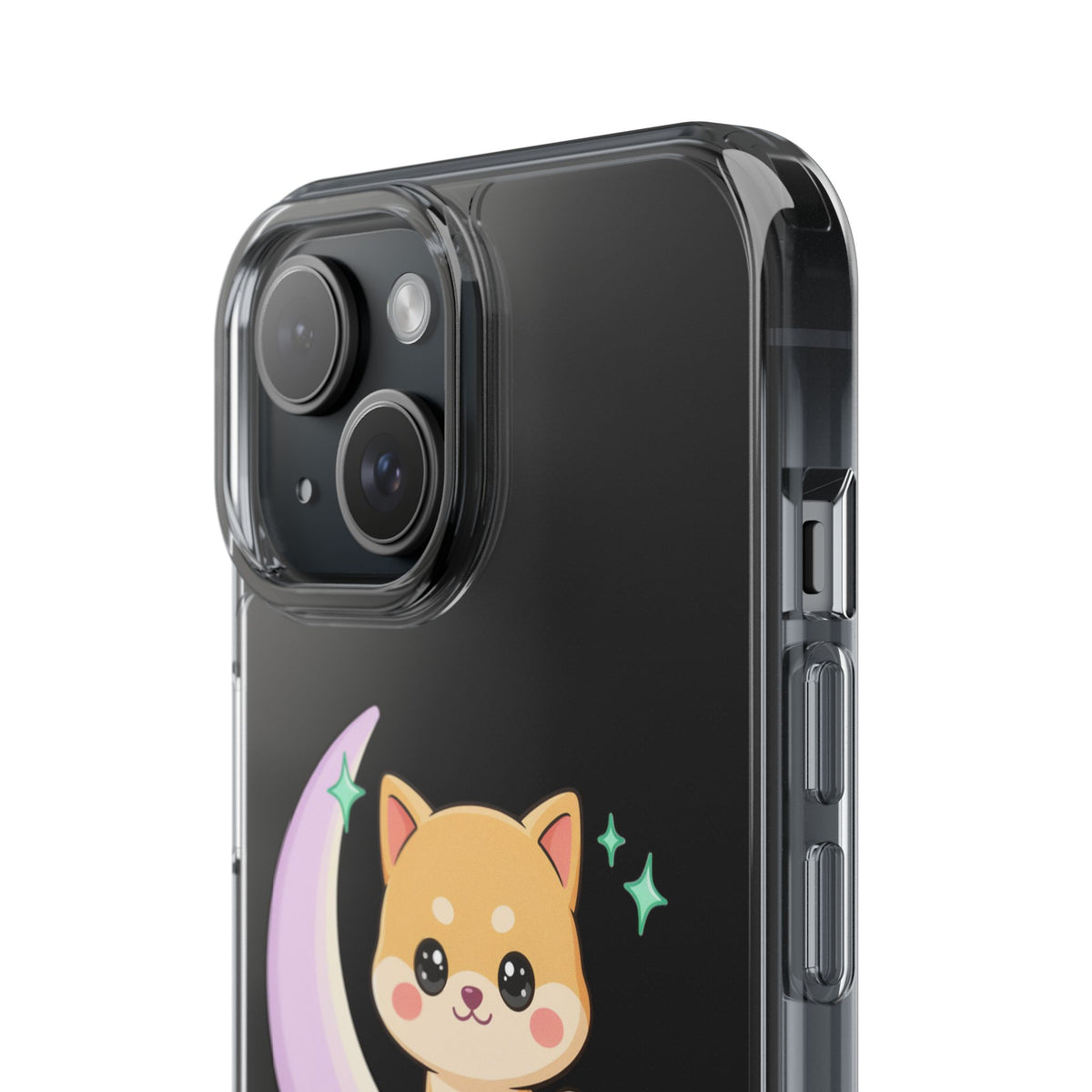 Kawaii Shiba Inu Phone Case – Crescent Moon Cutie