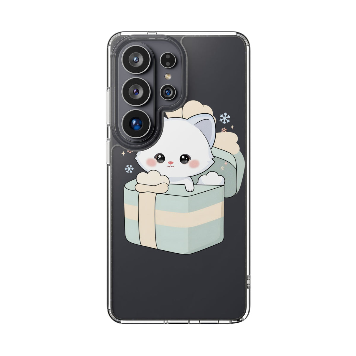 Kawaii Arctic Fox Clear Impact-Resistant Phone Case