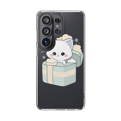 Kawaii Arctic Fox Clear Impact-Resistant Phone Case