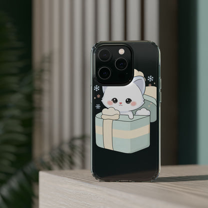 Kawaii Arctic Fox Clear Impact-Resistant Phone Case