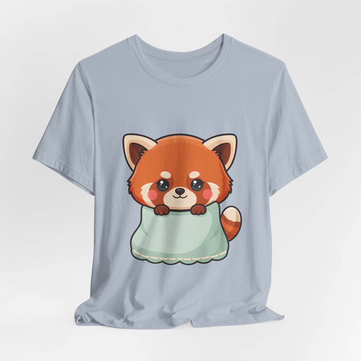 Kawaii Red Panda T-Shirt, Cozy Blanket Chibi Animal Tee