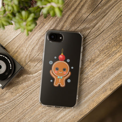Christmas Gingerbread Phone Case, Cute Kawaii Holiday Gift