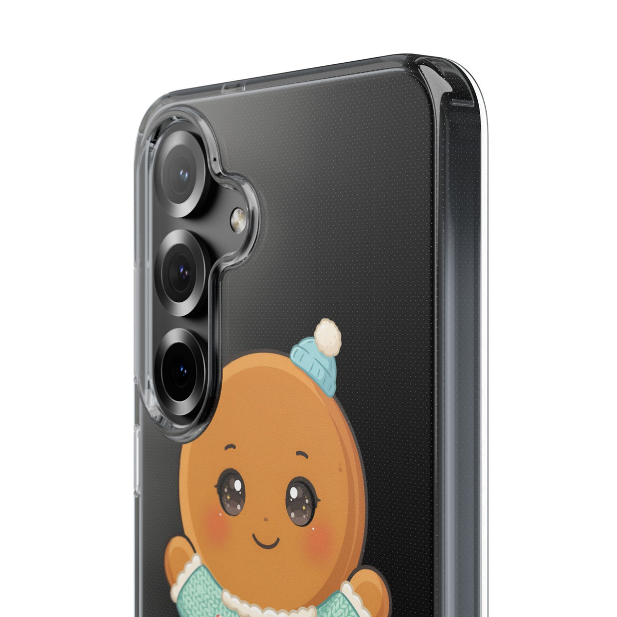 Kawaii Gingerbread Phone Case, Cute Christmas Sweater Cookie