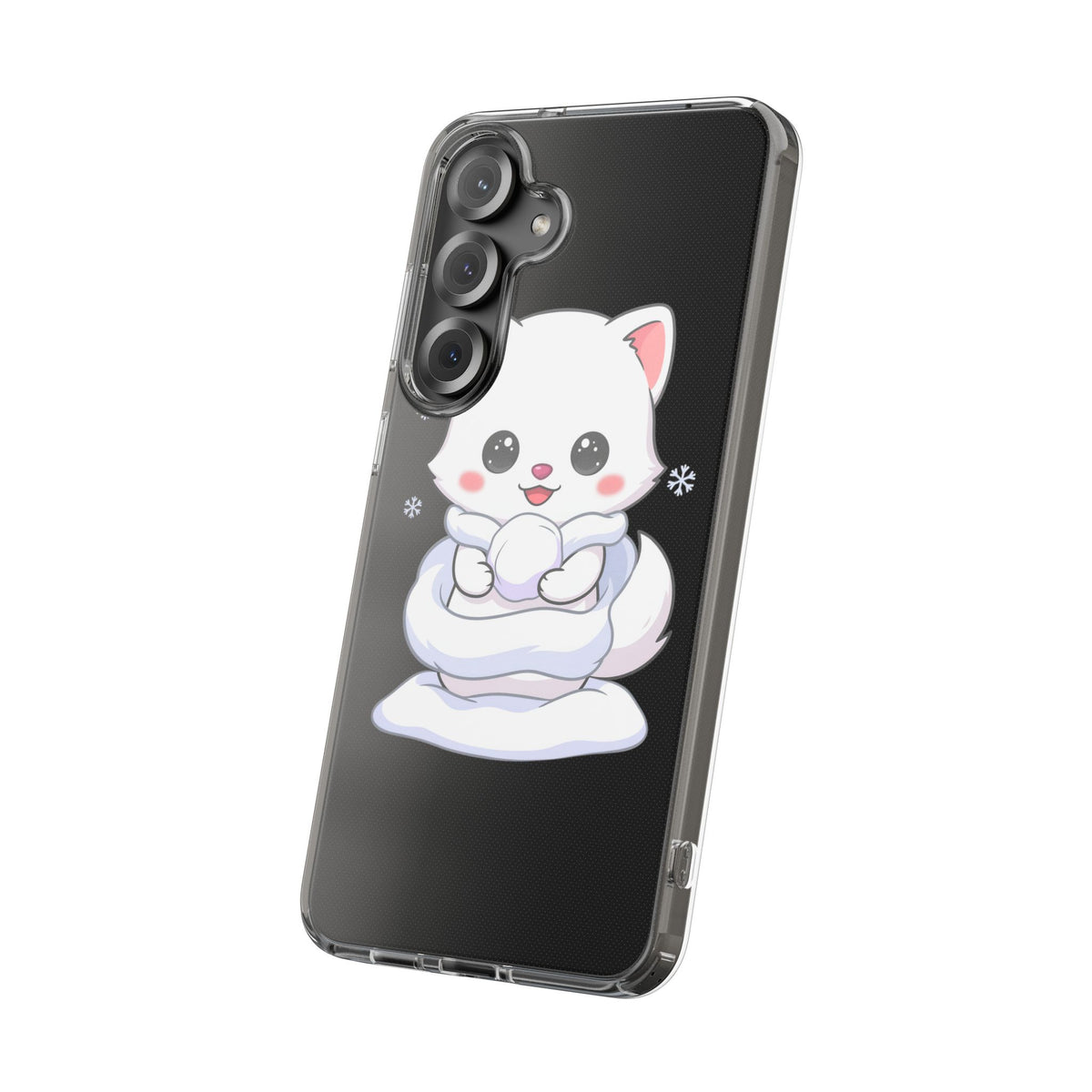 Kawaii Arctic Fox Phone Case, Cute Snow Day Gift