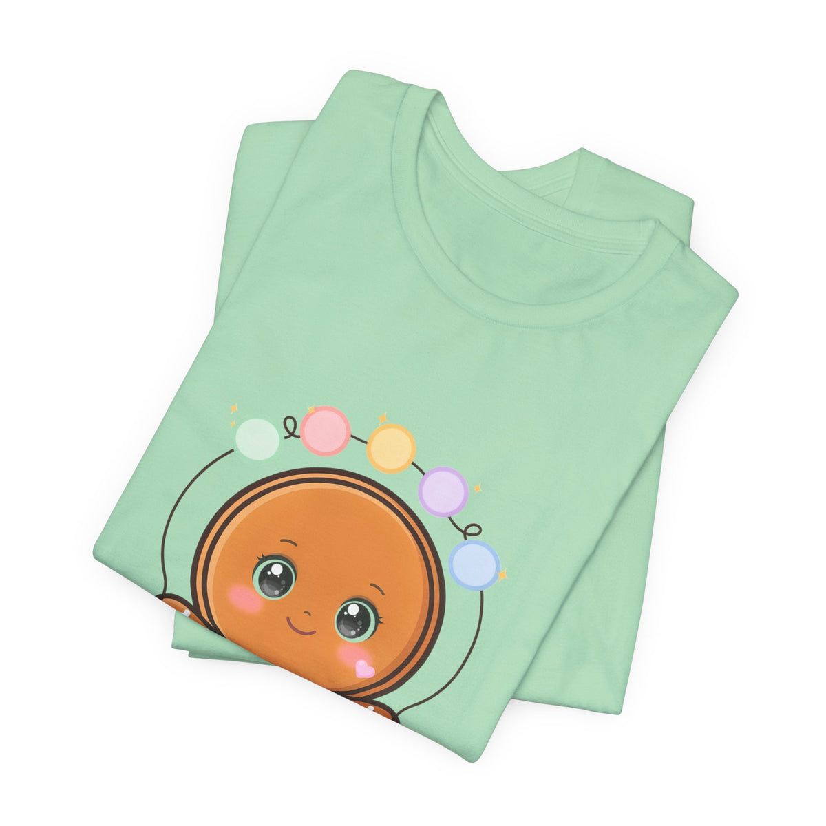 Kawaii Gingerbread Man Christmas T-Shirt, Cute Holiday Tee