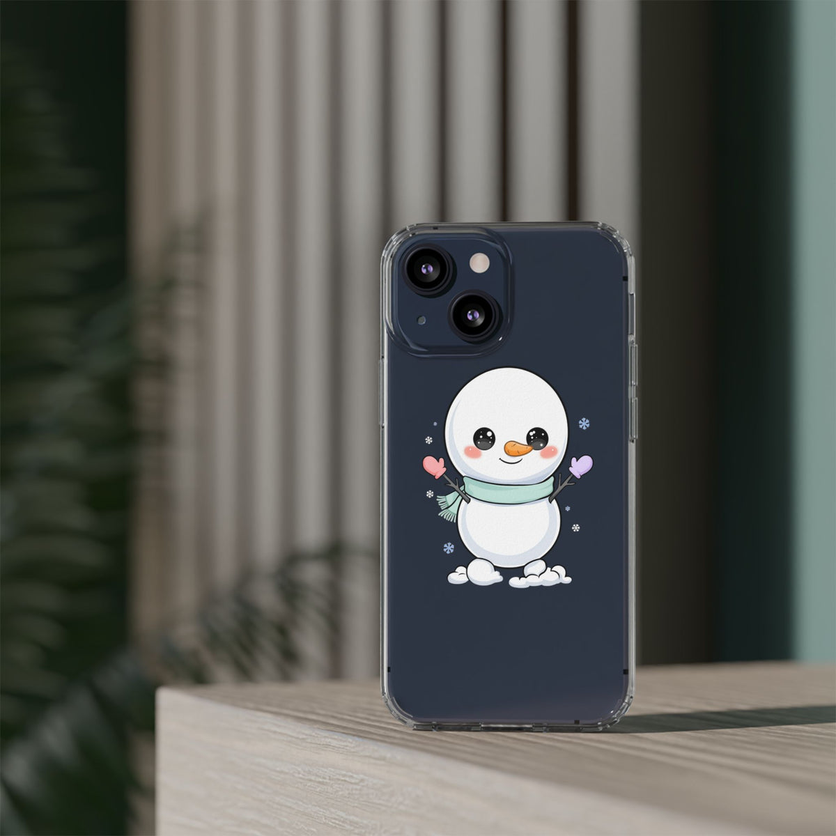 Kawaii Snowman Clear Impact-Resistant Case