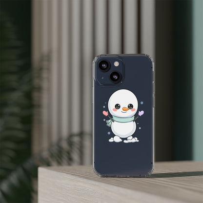 Kawaii Snowman Clear Impact-Resistant Case