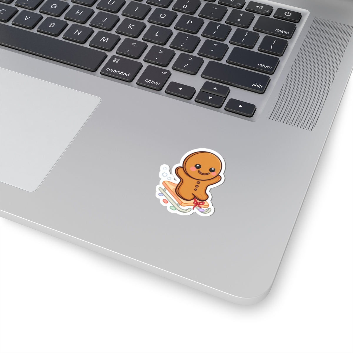 Gingerbread Man Kiss-Cut Sticker for Holiday Gifting