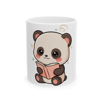 Kawaii Panda Reading Mug – Cute Book Lover Gift