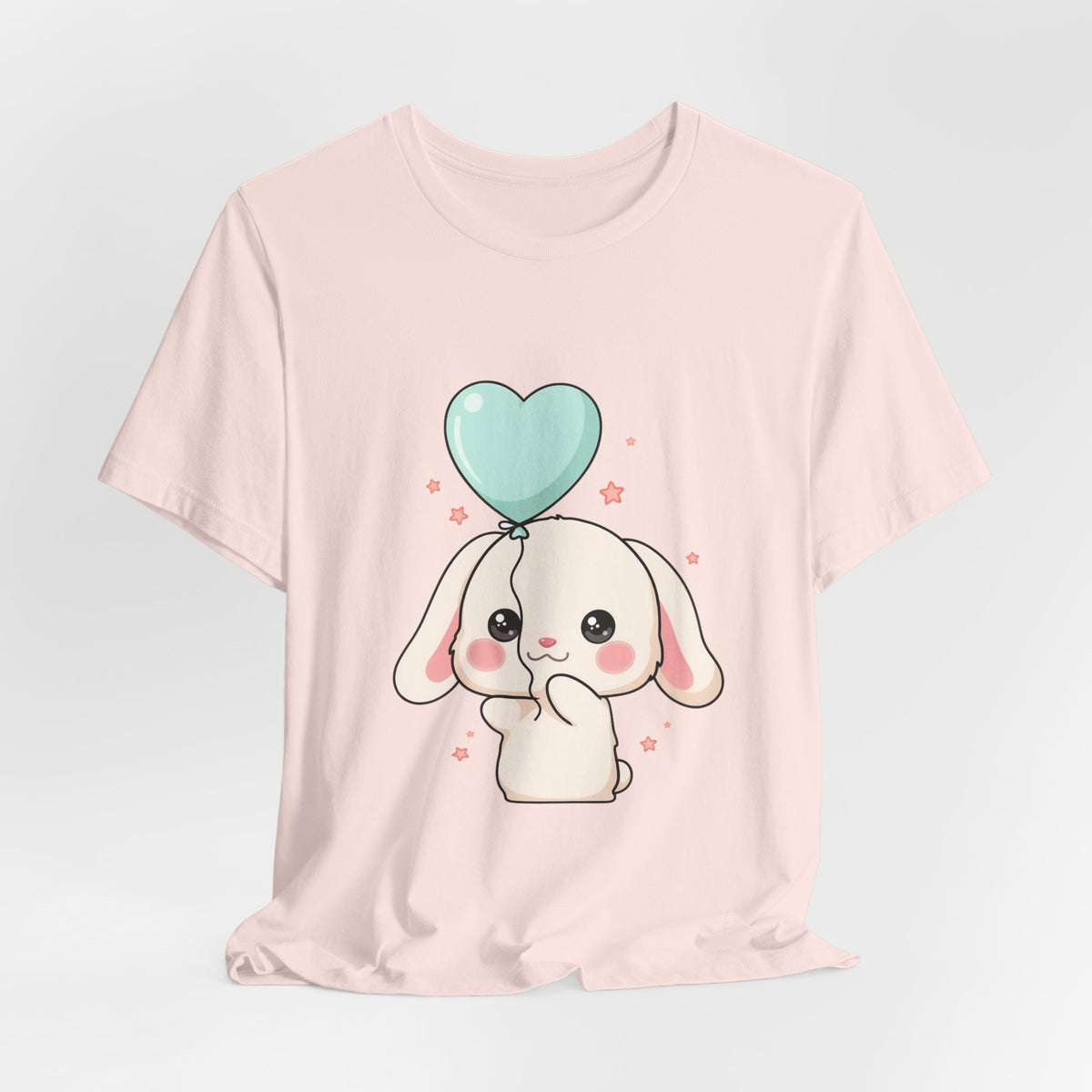 Kawaii Bunny T-Shirt with Balloon – Cute Chibi Rabbit Tee