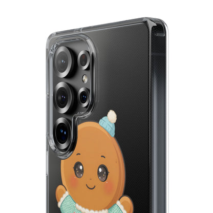 Kawaii Gingerbread Phone Case, Cute Christmas Sweater Cookie