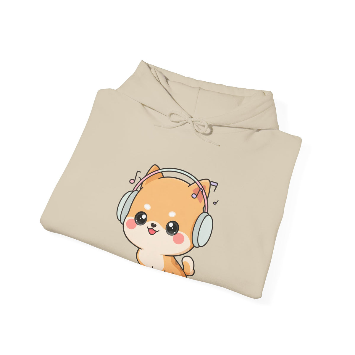 Kawaii Shiba Inu Hoodie for Cozy Music Lovers
