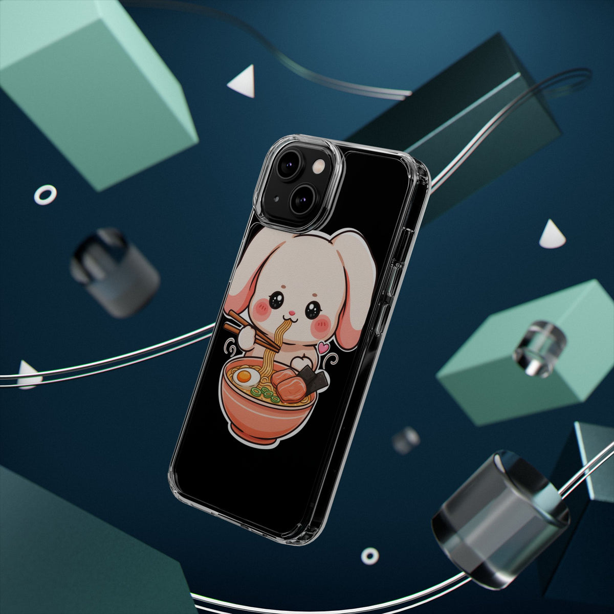 Kawaii Ramen Bunny Clear Impact-Resistant Case