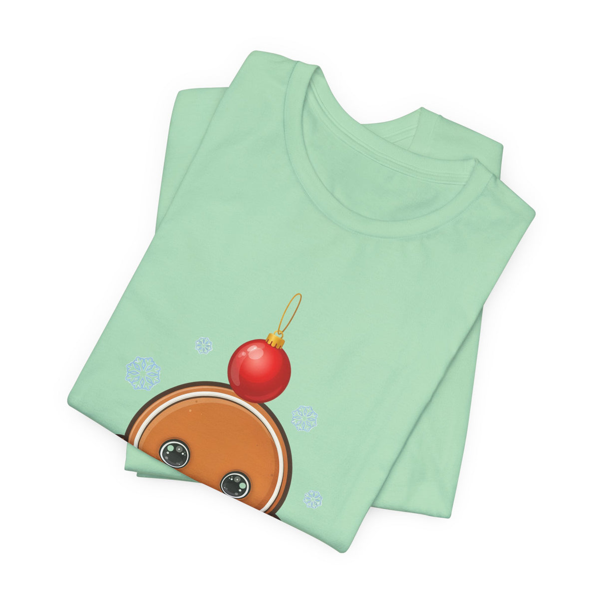 Kawaii Gingerbread Christmas Tee, Cute Holiday Unisex Shirt
