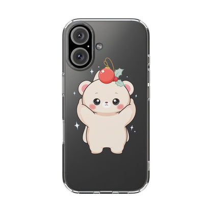 Kawaii Christmas Bear Phone Case for Cozy Holiday Days