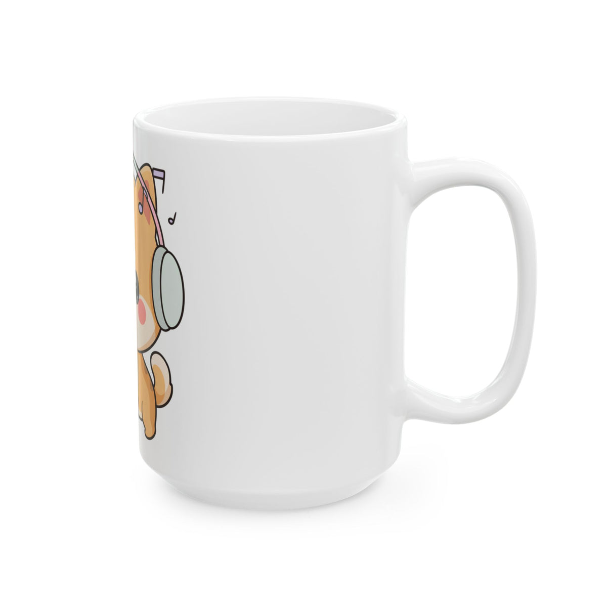 Kawaii Shiba Inu Mug for Dog Lovers and Music Fans