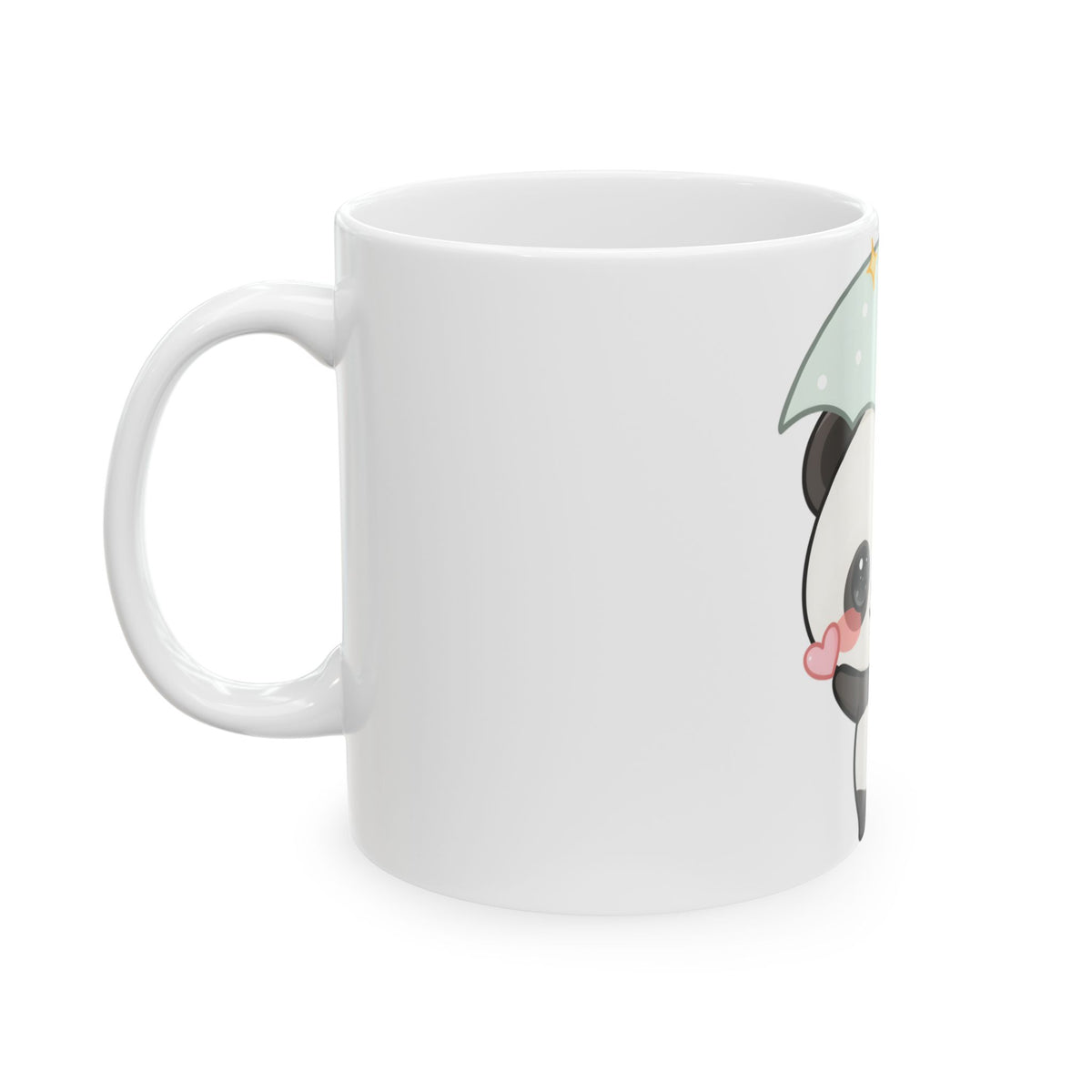 Kawaii Panda Mug with Umbrella | Cute Ceramic Coffee Mug
